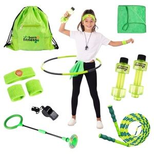 Born Toys Junior Gymnast Kids Workout Exercise 11 Piece Set Ages 5-10